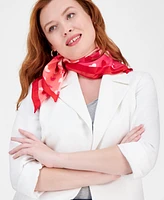 Holiday Lane Colorblock Hearts Square Scarf, Exclusively at Macy's