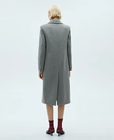 Mango Women's Lapels Wool Coat