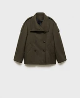 Mango Women's Double-Breasted Wool Coat