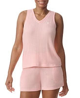 Tommy Hilfiger Women's 2-Pc. Th V-Neck Top & Boxer Shorts Pajama Set