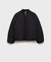 Mango Women's Zipper Bomber Jacket