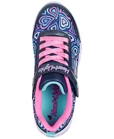 Skechers Little Girls Heart Lights - Boogie Love Stay-Put Light-Up Casual Sneakers from Finish Line