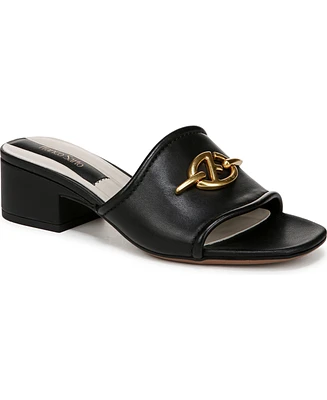 Franco Sarto Women's Noreen 2 Open Square Toe Block Heel Slide Sandals