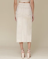 Avec Les Filles Women's Paneled Denim Pencil Skirt
