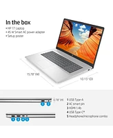 Hp Essential 17.3" Daily Traditional Laptop Amd Ryzen 3 7320U 8GB Ram Amd Radeon Graphics 512GB Ssd Storage Windows 11 Home Hd+ 60Hz