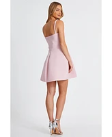 Quiz Women's Bonded Scuba Pearl Buckle Mini Dress