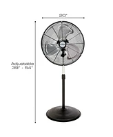 Hurricane Pro Series 20” High Velocity Oscillating Pedestal Stand Fan, 2 Pack