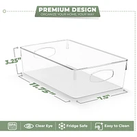 Sorbus 10 Pack Clear Plastic Storage Bins with Handle