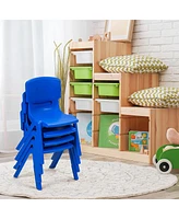 Gouun 4-pack Kids Plastic Stackable Classroom Chairs