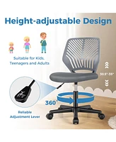Gouun Height-adjustable Ergonomic Kids Desk Chair with Universal Casters