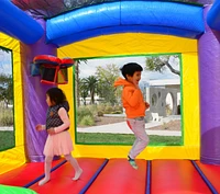 Hero Kiddo HeroKiddo Jelly Bean Castle Commercial Grade Inflatable Bounce House with Dual Lane Water Slide Combo (No Blower Included)