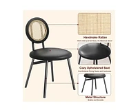 gaomon Dining Chairs Set of 2, Kitchen Chairs with Thicken Upholstered, Modern Black Dining Room Chairs Set of 2