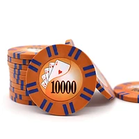 Slickblue 2 Stripe Twist Poker Chips - 25-Pack, Premium Quality Chips for Poker and Casino Games