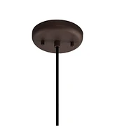 Possini Euro Design Janna 7 1/2" Modern Pendant Ceiling Light Fixture Dining Room Over Table Kitchen Island Foyer Hanging Round Brown Matte Coffee Fin