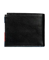 Tommy Hilfiger Men's Rfid Global Stripe Leather Traveler Wallet