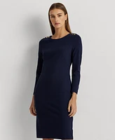 Lauren Ralph Women's Ponte Three-Quarter-Sleeve Dress