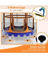 Gouun 64 Inch Kids Trampoline with Detachable Canopy and Safety Enclosure Net