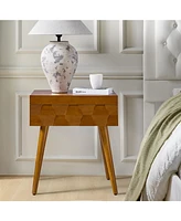 Hulala Home Jacob Mid-Century Modern End Table with Flared Legs