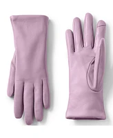 Lands' End Women's Ez Touch Screen Cashmere Lined Leather Gloves