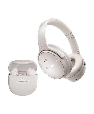 Bose QuietComfort Headphones with Active Noise Cancellation with QuietComfort Ultra Wireless Noise Cancelling Earbuds