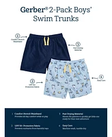 Gerber Baby Boys Swim Trunks - Surfboards 2-Pack