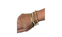 Rivka Friedman Mixed Gold, Pearl + Cubic Zirconia 4 Bracelet Set