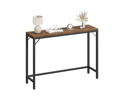 Retro Console Table, Narrow Sofa Table Measuring 39.4", Perfect for Placing Behind a Couch in The Living Room, Ideal As an Industrial Hallway Tab