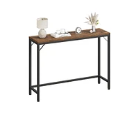 Retro Console Table, Narrow Sofa Table Measuring 39.4", Perfect for Placing Behind a Couch in The Living Room, Ideal As an Industrial Hallway Tab