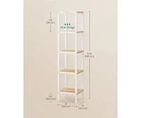 Slickblue 5-Tier Bathroom Shelf and Standing Kitchen Rack for Storage and Organization