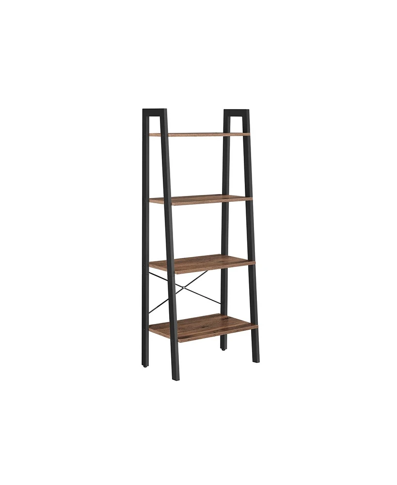 Slickblue 4-Tier Bookshelf Storage Rack, Shelves for Bathroom and Living Room Organization