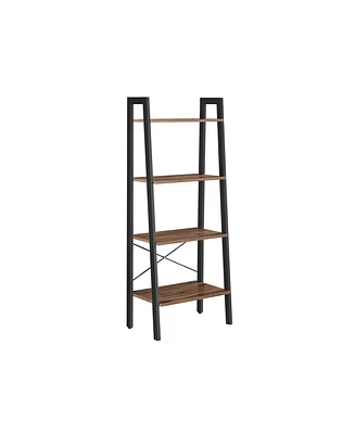 Slickblue 4-Tier Bookshelf Storage Rack, Shelves for Bathroom and Living Room Organization