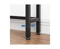 Slim Console Table with Built-In Outlets, Narrow Console Table for Small Spaces