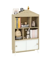 Qaba Kids Bookshelf and Toy Storage for Playroom, Children's Room