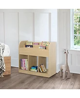 Kings Brand Furniture – Darby Magazine/Bookshelf with Toy Storage, Natural