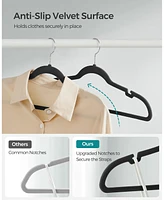 Slickblue 60-Pack Velvet Hangers, Non-Slip Clothes Hangers for Clothing Organization