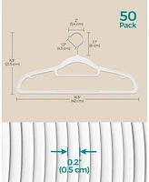 Slickblue Velvet Hangers Set of 50 – Non-Slip, Space-Saving Clothes Hangers with Swivel Hook, 17.1 Inches for Coats, Shirts, Dresses & Pants