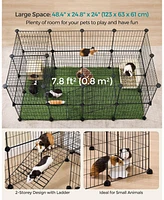 Slickblue Durable Pet Playpen with Cable Ties for Secure Indoor and Outdoor Setup