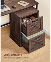 Slickblue File Cabinet with 2 Spacious Drawers for Organized Storage