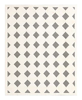 Bayshore Home Textured Tones Diamonds 7'10"x10' Area Rug