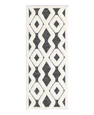 Bayshore Home Textured Tones Trellis 2'x5'1" Runner Area Rug