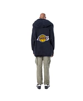 Jill Martin Men's and Women's The Best Lounger World Black Los Angeles Lakers Oversized Open-Front Hoodie Sweater