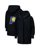 Jill Martin Men's and Women's The Best Lounger World Black Indiana Pacers Oversized Open-Front Hoodie Sweater