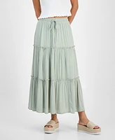 Celebrity Pink Juniors' Ruffle-Tiered Maxi Skirt