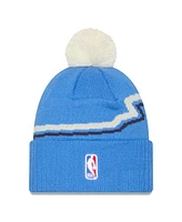 New Era Men's Blue Milwaukee Bucks 2024/25 City Edition Cuffed Knit Hat with Pom