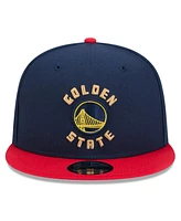 New Era Men's Navy Golden State Warriors 2024/25 City Edition 9FIFTY Snapback Hat