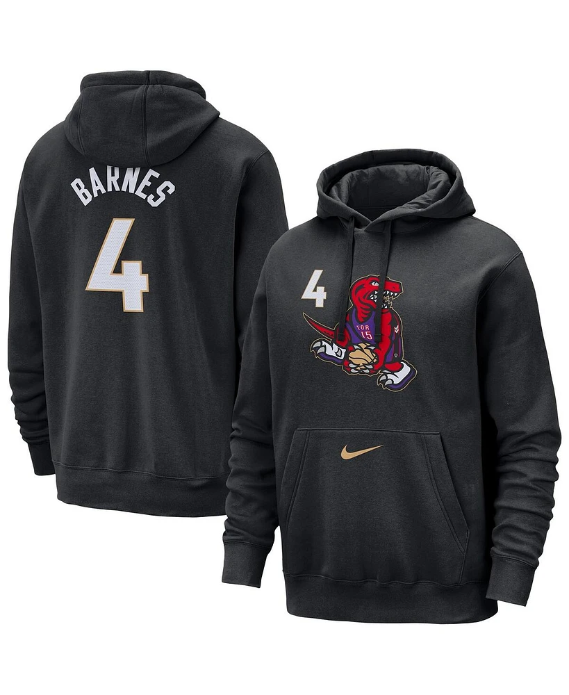 Nike Men's Scottie Barnes Black Toronto Raptors 2024/25 City Edition Name Number Pullover Hoodie