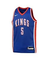 Nike Big Boys and Girls De'Aaron Fox Blue Sacramento Kings 2024/25 Swingman Player Jersey - City Edition