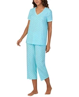 Cuddl Duds Women's 2-Pc. Cropped Short-Sleeve Pajama Set