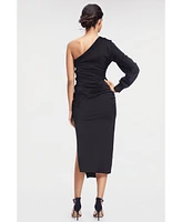 ONE33 Social Women's The Elana One-Shoulder Midi Cocktail Dress