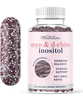 SMNutrition Myo-Inositol & D-Chiro Inositol for Hormone Balance for Women | Microbeadlet Technology to Regulate Menstrual Cycle & Support Ovarian Heal